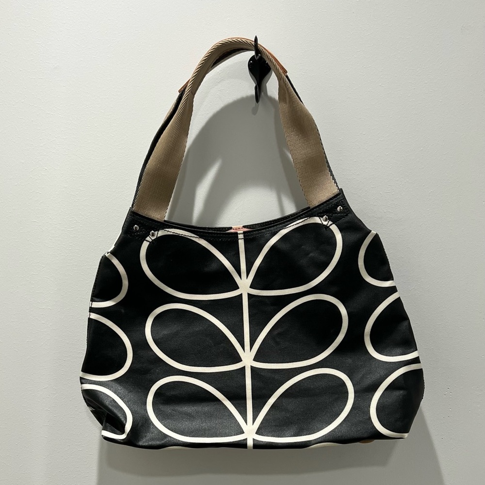 Orla Kiely Etc Giant Linear Stem Classic Zip Shoulder Bag Purse Unused